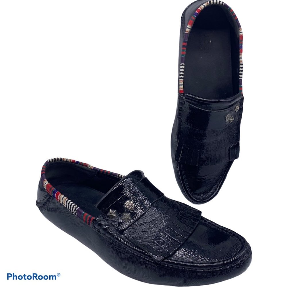 Gucci Patent Leather Moccasins Kiltie Driver